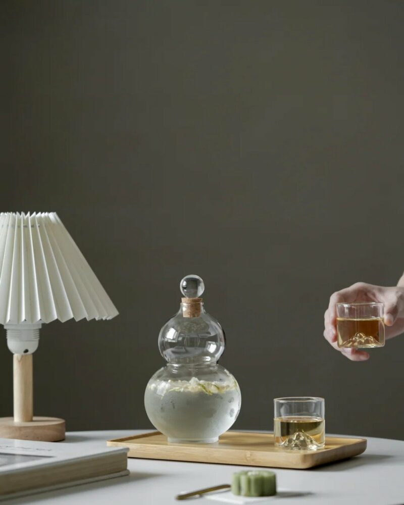 Minimalist Glass Double Gourd 650ml Cold Brew Bottle
