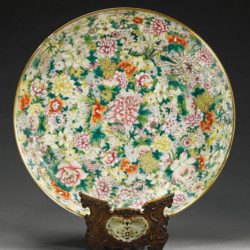 珐琅彩万花锦纹碗 - Qing Dynasty